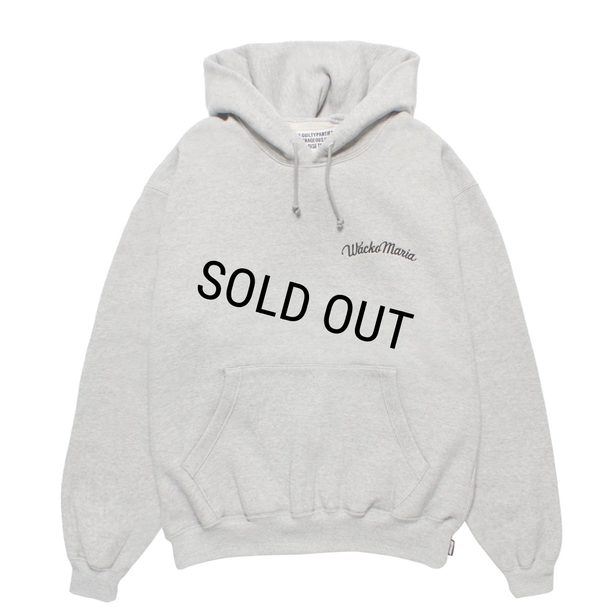 画像2: WACKO MARIA/MIDDLE WEIGHT HOODED SWEAT SHIRT（GRAY）［プルオーバーパーカー-25秋冬］ (2)
