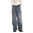 画像3: DAIRIKU/Vintage Washed Painter Denim Wide Pants（Indigo）［ヴィンテージ加工ペインターデニムワイドパンツ-25秋冬］