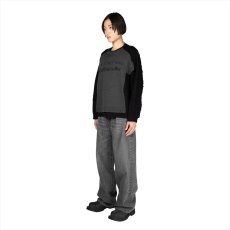 画像5: DAIRIKU/Docking Lettered Knit（Gray/Black）［ドッキングレタードニット-25秋冬］ (5)