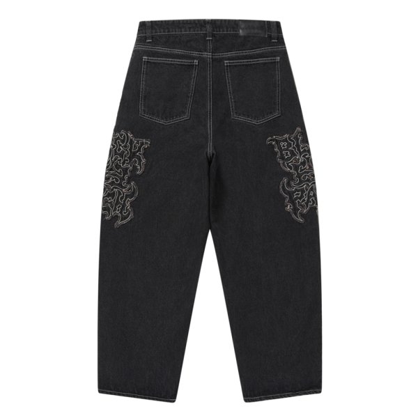 画像2: BlackEyePatch/METAL LOGO EXTRA BAGGY JEANS（BLACK）