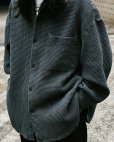 画像7: COOTIE PRODUCTIONS/Pigment Dyed Waffle L/S Shirt（Black）［ピグメントダイワッフルシャツ-25秋冬］