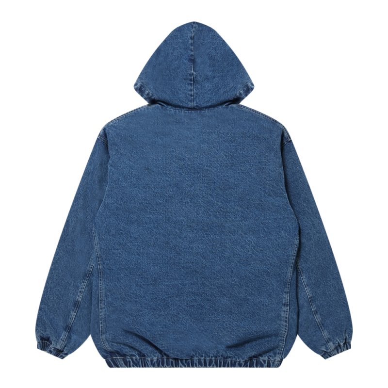画像2: BlackEyePatch/METAL LOGO HOODED DENIM JACKET（INDIGO）