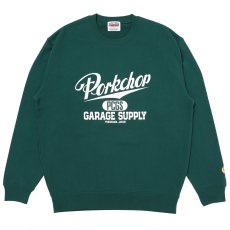 画像1: PORKCHOP/SCRIPT COLLEGE SWEAT（GREEN）［スクリプトカレッジスウェット-25秋冬］ (1)