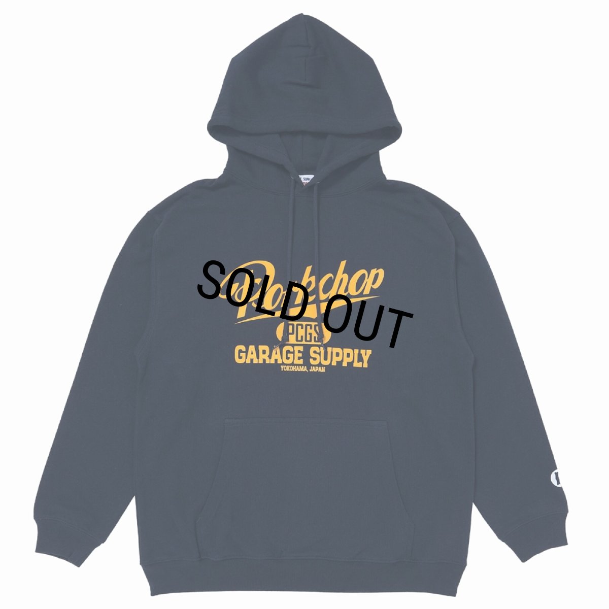 画像1: PORKCHOP/SCRIPT COLLEGE HOODIE（NAVY）［スクリプトカレッジフーディー-25秋冬］ (1)