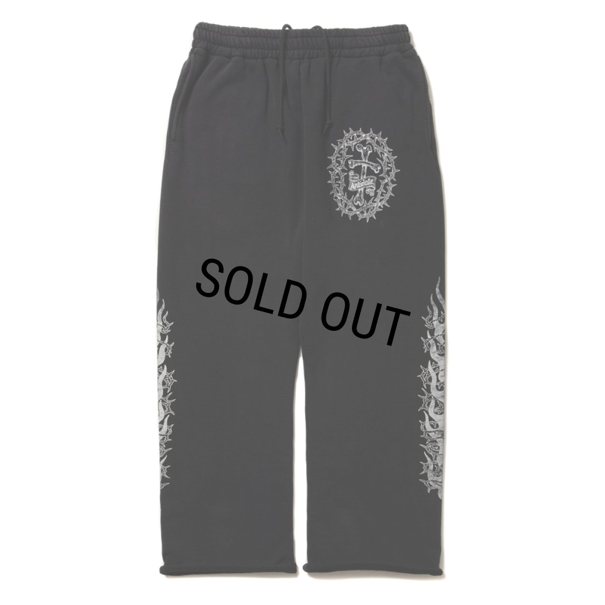 画像1: ANTIDOTE BUYERS CLUB/Fade Wash Sweat Pants（Thorn & Flames）（Black） (1)