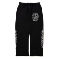 画像1: ANTIDOTE BUYERS CLUB/Fade Wash Sweat Pants（Thorn & Flames）（Black） (1)
