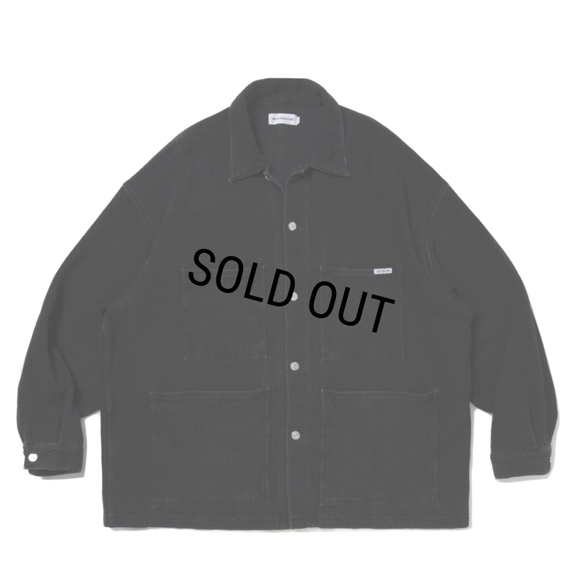 画像1: COOTIE PRODUCTIONS/Sulfur Dyed Exaggerated Twill Coverall（Black）［ツイルカバーオール-25秋冬］ (1)