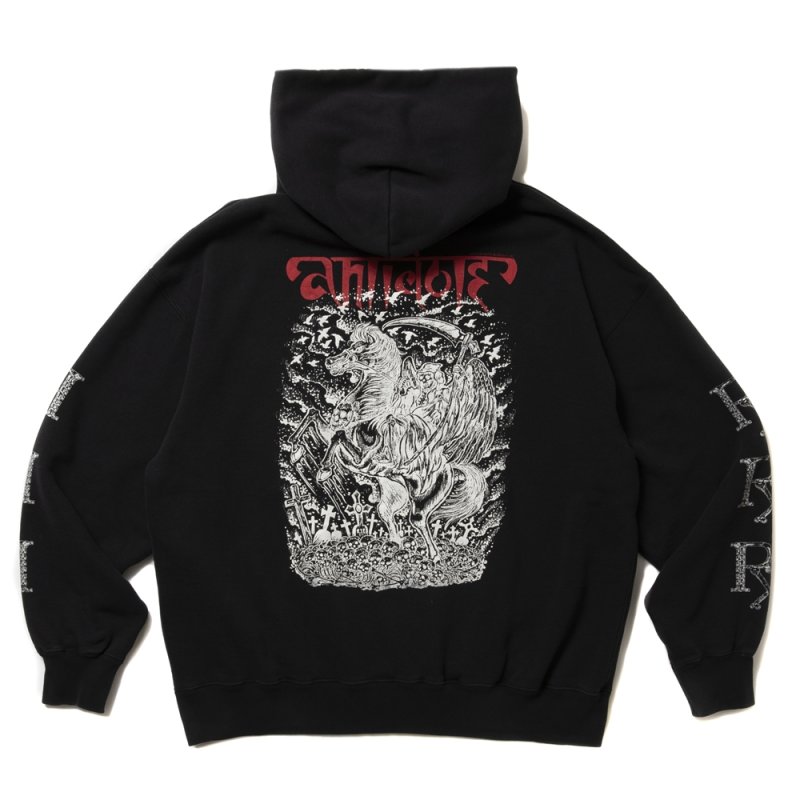 画像2: ANTIDOTE BUYERS CLUB/Fade Wash Sweat Parka（Grim Reaper）（Black）