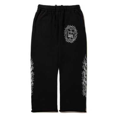 画像1: ANTIDOTE BUYERS CLUB/Fade Wash Sweat Pants（Thorn & Flames）（Black）