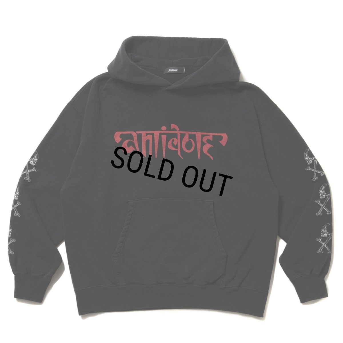 画像2: ANTIDOTE BUYERS CLUB/Fade Wash Sweat Parka（Grim Reaper）（Black） (2)