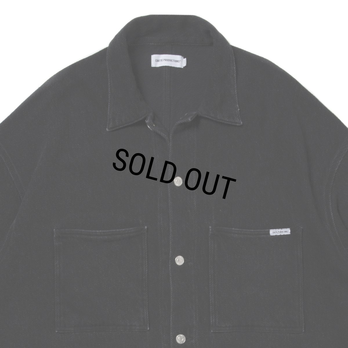 画像3: COOTIE PRODUCTIONS/Sulfur Dyed Exaggerated Twill Coverall（Black）［ツイルカバーオール-25秋冬］ (3)