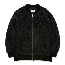 画像1: CALEE/JQ VELOUR JACKET ＜SNAKE PATTERN＞（BLACK）［ジャガードベロアJKT-25秋冬］ (1)