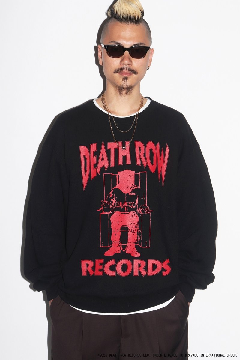 画像3: WACKO MARIA/DEATH ROW RECORDS / GARMENT DYED SWEAT SHIRT（BLACK）［ガーメントダイクルースウェット-25秋冬］