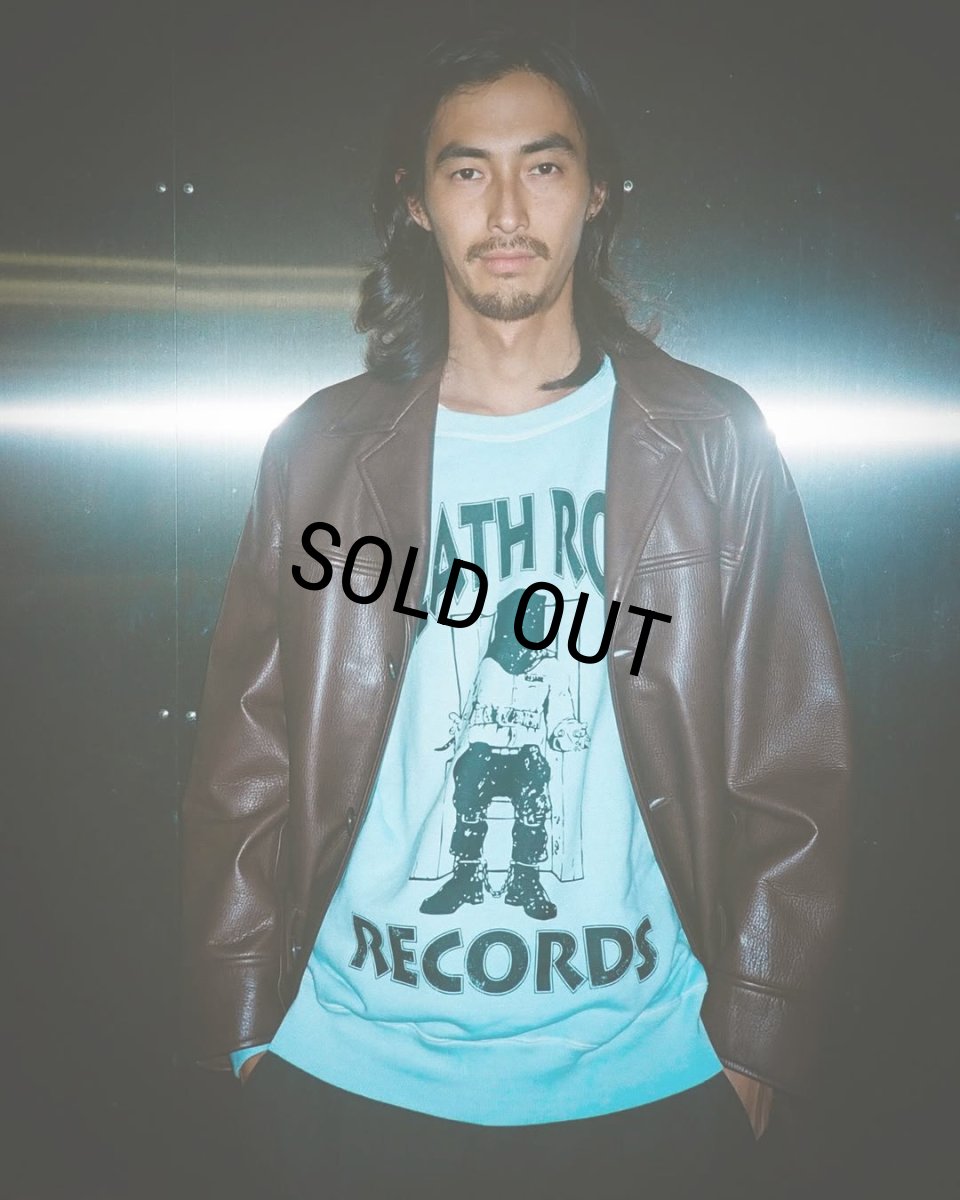 画像4: WACKO MARIA/DEATH ROW RECORDS / GARMENT DYED SWEAT SHIRT（BLUE）［ガーメントダイクルースウェット-25秋冬］ (4)
