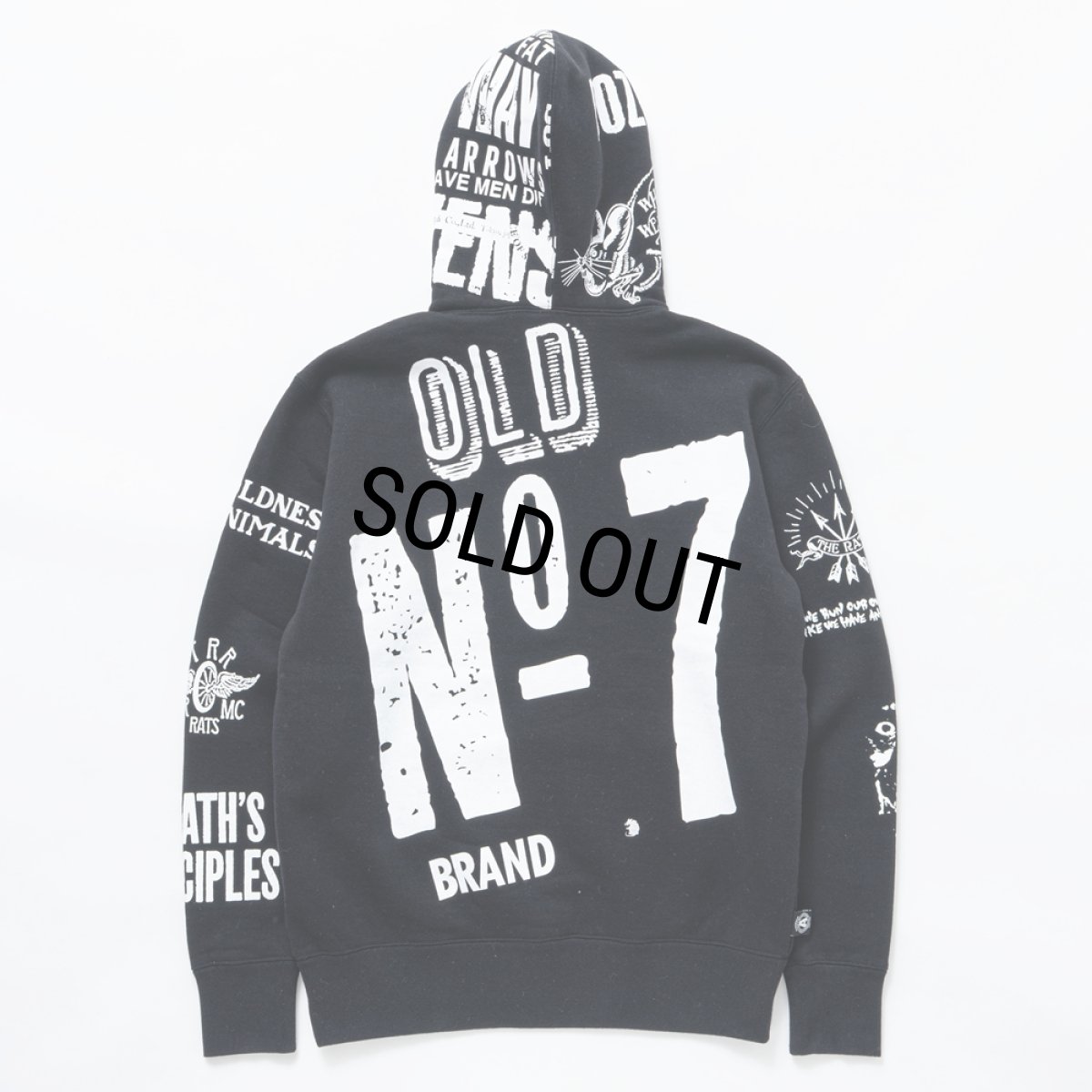 画像2: RATS/CRAZY HOODIE（BLACK）［クレイジーフーディー-25秋冬］ (2)