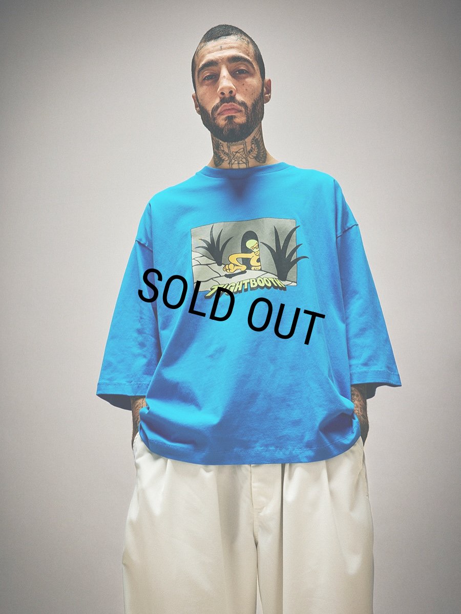 画像5: 【30%OFF】TIGHTBOOTH/BIG YELLOW 3/4 SLEEVE T-SHIRT（Light Blue）［ビッグイエロー7分袖T-25秋冬］ (5)