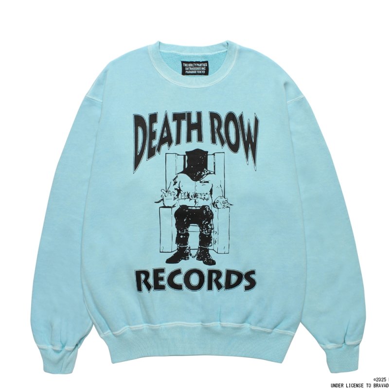 画像1: WACKO MARIA/DEATH ROW RECORDS / GARMENT DYED SWEAT SHIRT（BLUE）［ガーメントダイクルースウェット-25秋冬］