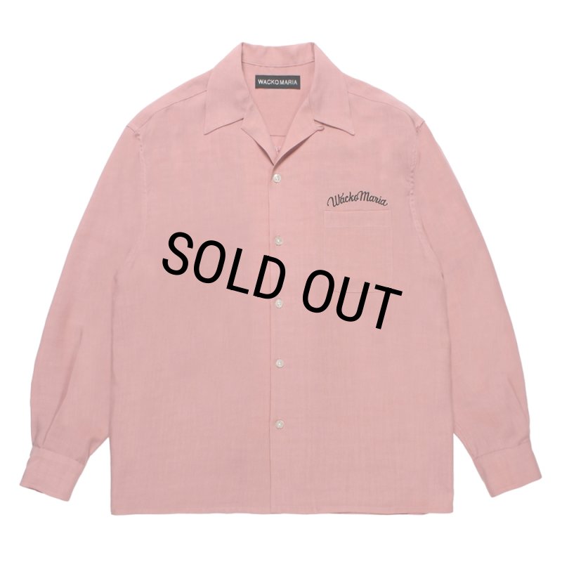 ワコマリア wacko maria 50sシャツ オープンカラー WACKO MARIA/50'S OPEN COLLAR SHIRT（PINK）［50'Sオープンカラー