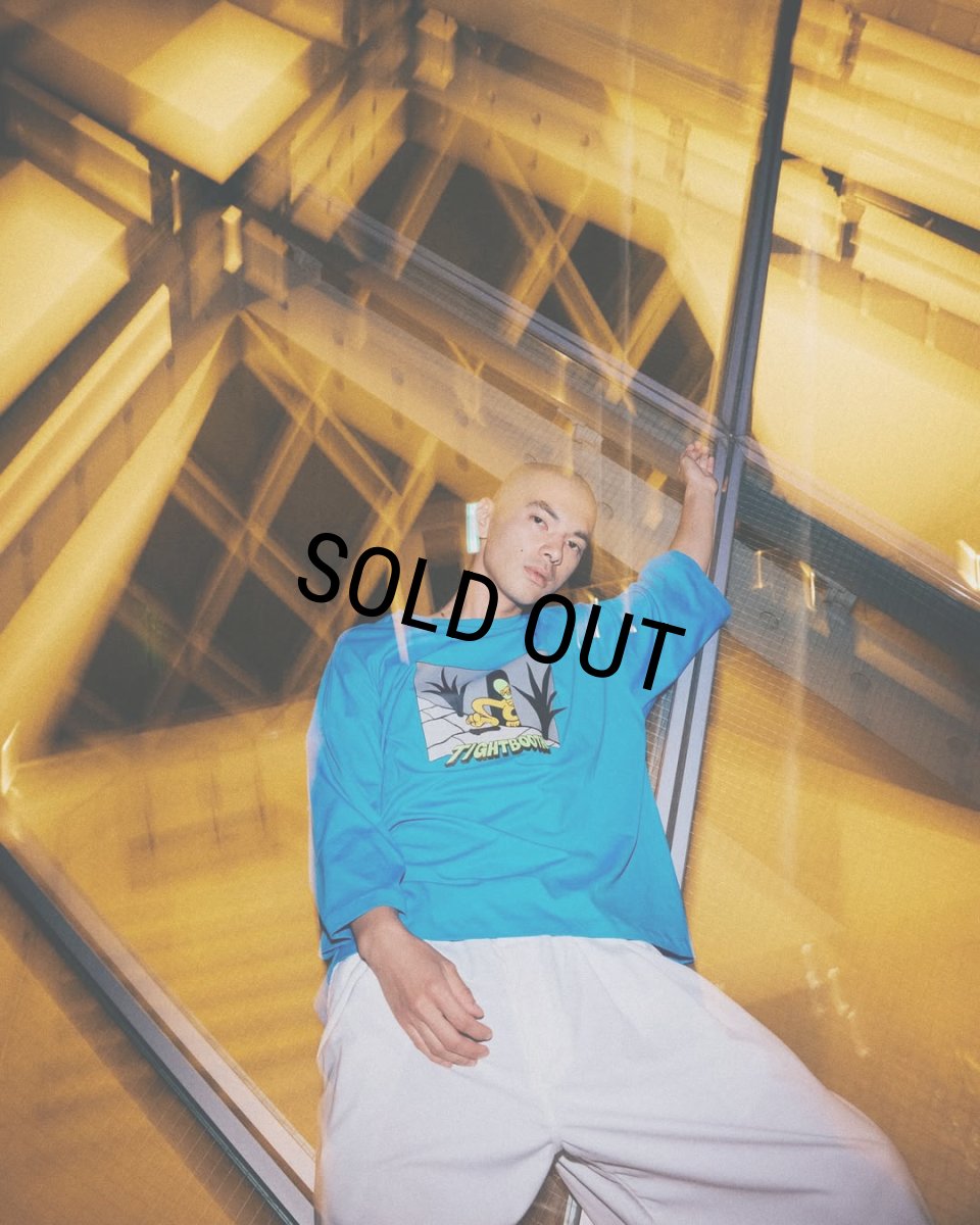 画像4: 【30%OFF】TIGHTBOOTH/BIG YELLOW 3/4 SLEEVE T-SHIRT（Light Blue）［ビッグイエロー7分袖T-25秋冬］ (4)