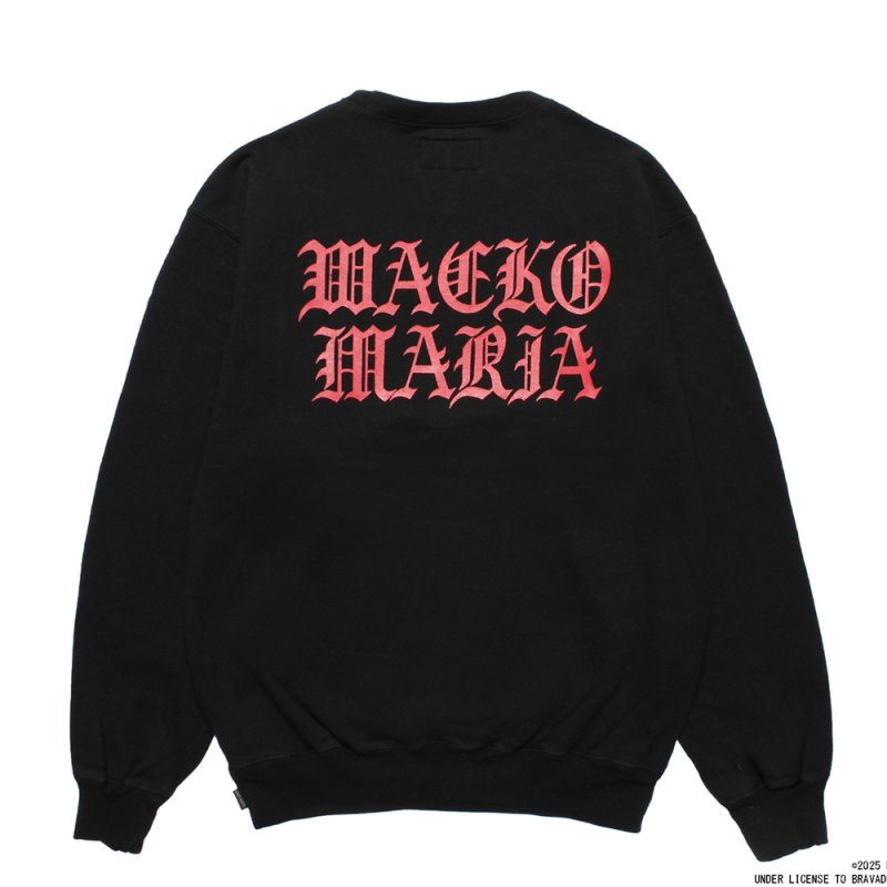 画像2: WACKO MARIA/DEATH ROW RECORDS / GARMENT DYED SWEAT SHIRT（BLACK）［ガーメントダイクルースウェット-25秋冬］