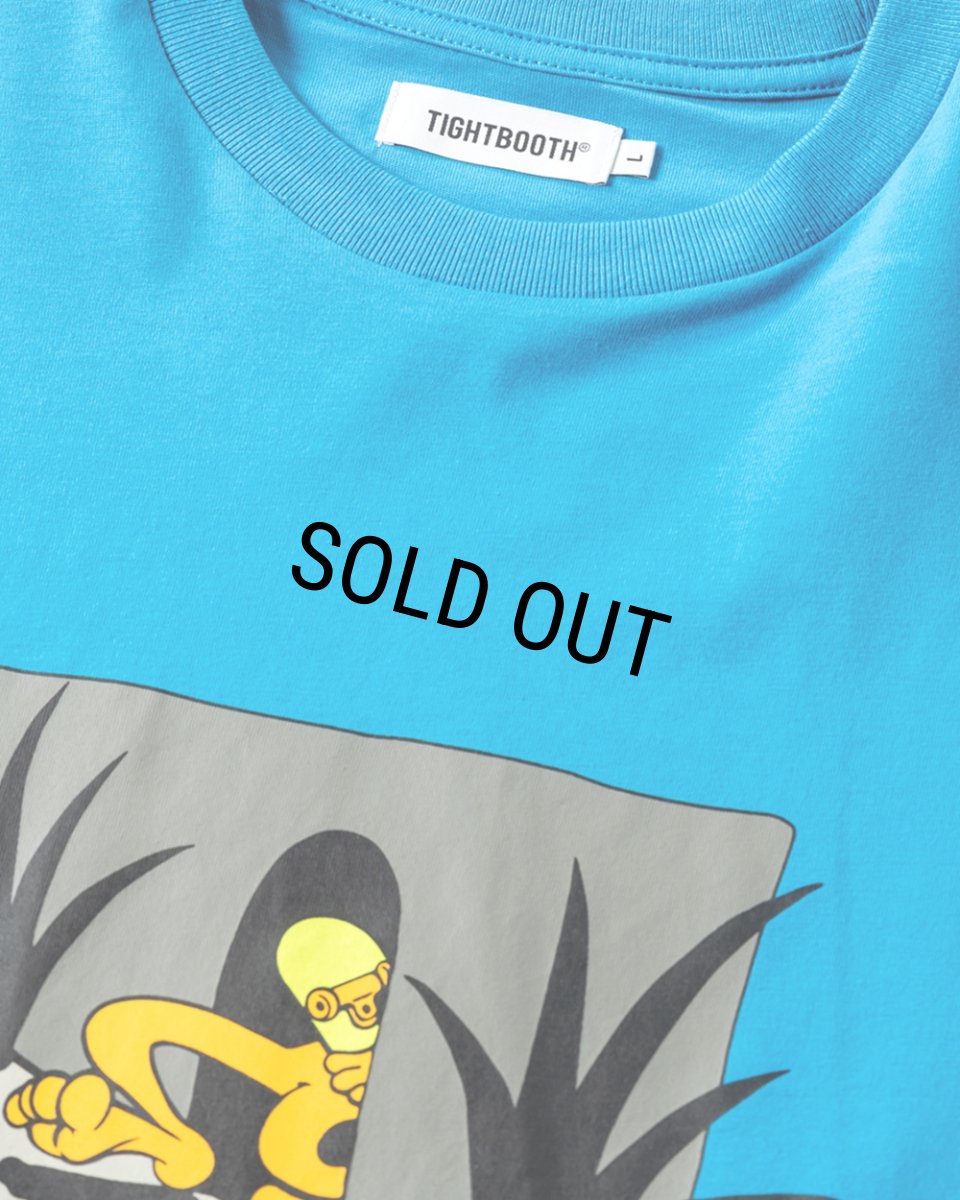 画像2: 【30%OFF】TIGHTBOOTH/BIG YELLOW 3/4 SLEEVE T-SHIRT（Light Blue）［ビッグイエロー7分袖T-25秋冬］ (2)