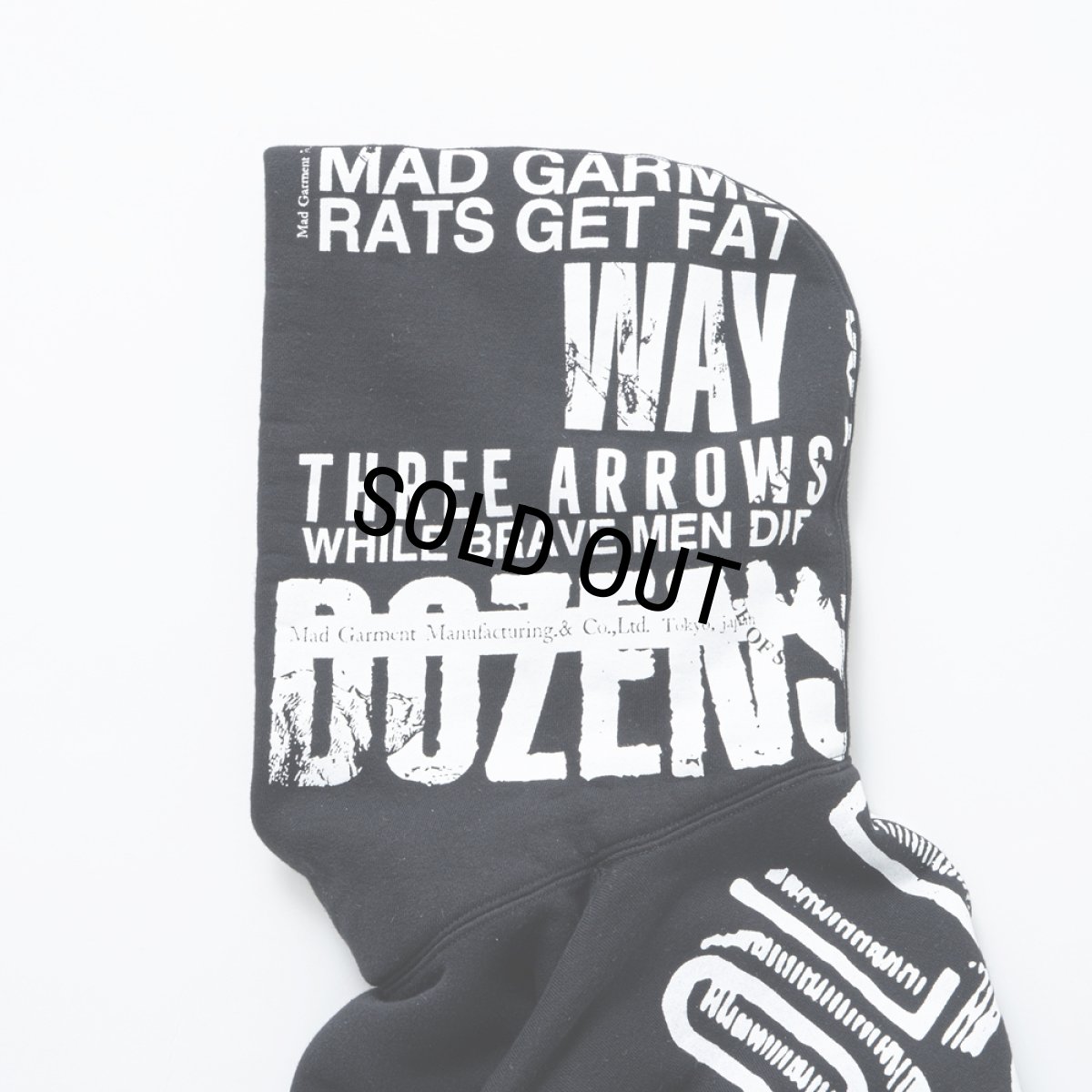 画像4: RATS/CRAZY HOODIE（BLACK）［クレイジーフーディー-25秋冬］ (4)