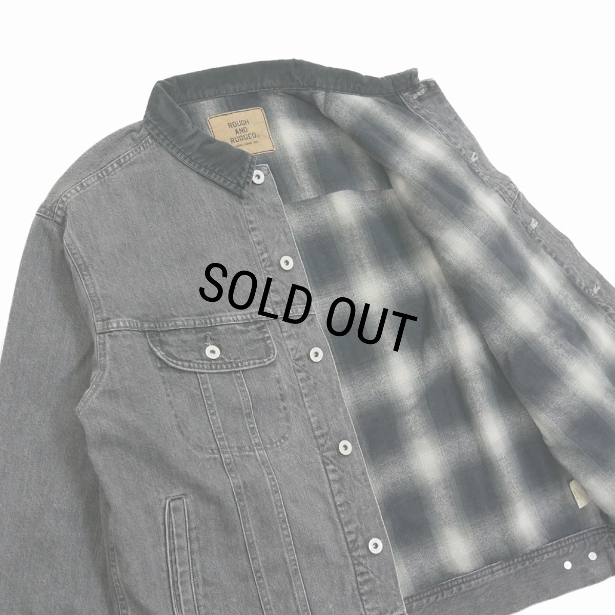 画像4: 【40%OFF】ROUGH AND RUGGED/HEADLIGHT（BLACK）［ユーズド加工デニムJKT-25秋冬］ (4)