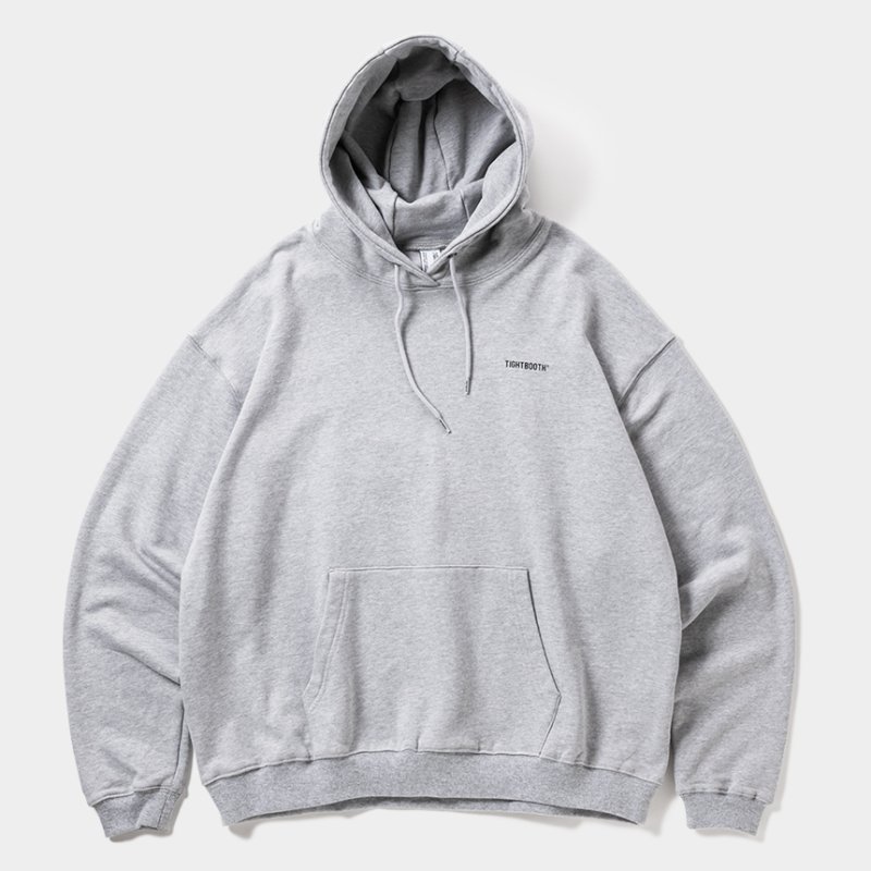 画像1: TIGHTBOOTH/HOODED LOGO SWEAT（Grey）［フーデッドロゴスウェット-25秋冬］