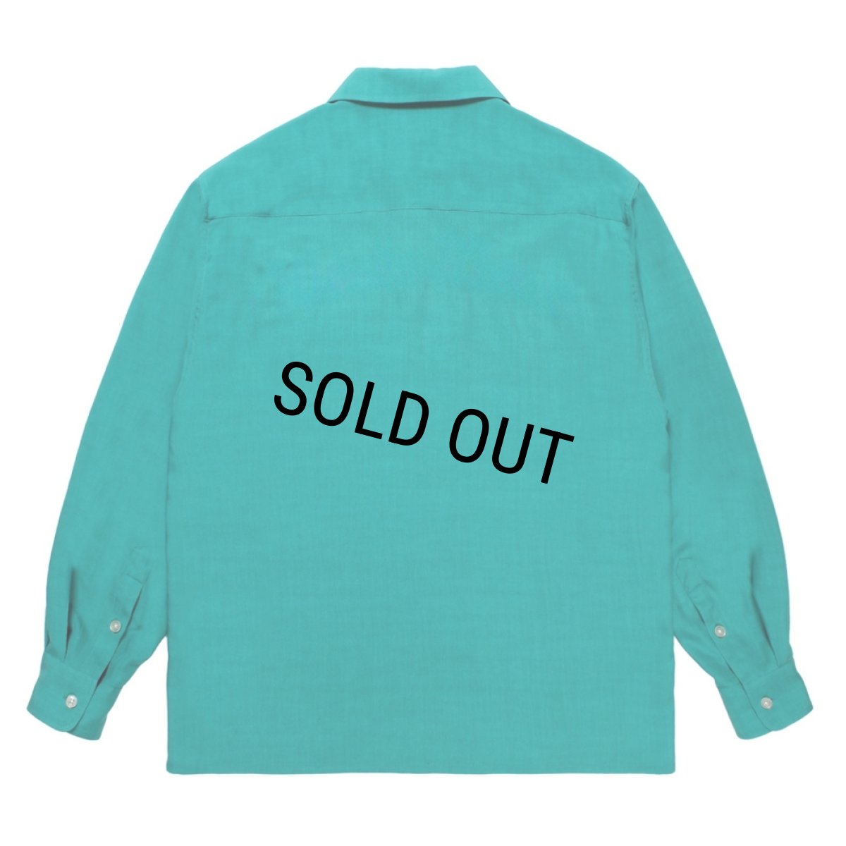 画像2: WACKO MARIA/50'S OPEN COLLAR SHIRT（GREEN）［50'Sオープンカラーシャツ-25秋冬］ (2)