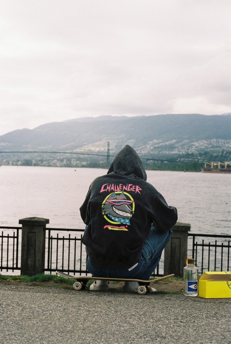 画像6: CHALLENGER/NEON WOLF ZIP HOODIE（BLACK）［ネオンウルフジップフーディー-25秋冬］ (6)