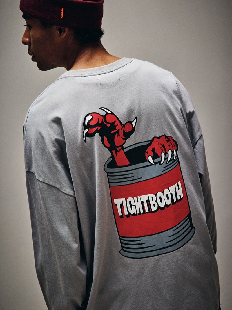 画像3: TIGHTBOOTH/DEADKEBAB LS T-SHIRT（Grey）［デッドケバブ長袖ポケT-25秋冬］