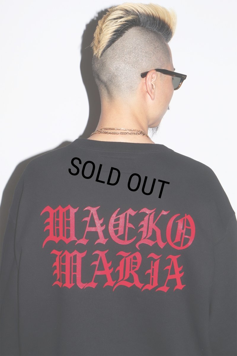 画像4: WACKO MARIA/DEATH ROW RECORDS / GARMENT DYED SWEAT SHIRT（BLACK）［ガーメントダイクルースウェット-25秋冬］ (4)