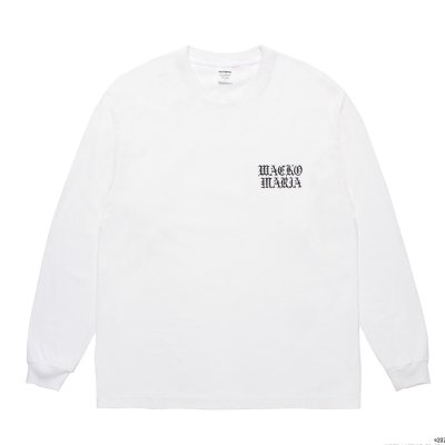 画像1: WACKO MARIA/DEATH ROW RECORDS / WASHED HEAVY WEIGHT LONG SLEEVE T-SHIRT（WHITE）［プリント長袖T-25秋冬］