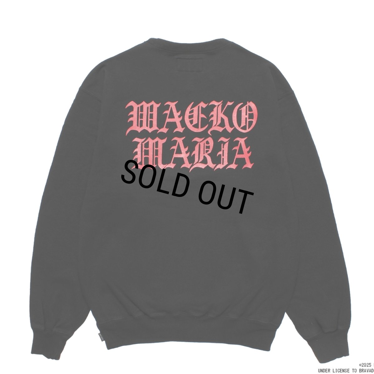 画像2: WACKO MARIA/DEATH ROW RECORDS / GARMENT DYED SWEAT SHIRT（BLACK）［ガーメントダイクルースウェット-25秋冬］ (2)