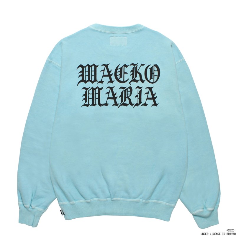 画像2: WACKO MARIA/DEATH ROW RECORDS / GARMENT DYED SWEAT SHIRT（BLUE）［ガーメントダイクルースウェット-25秋冬］
