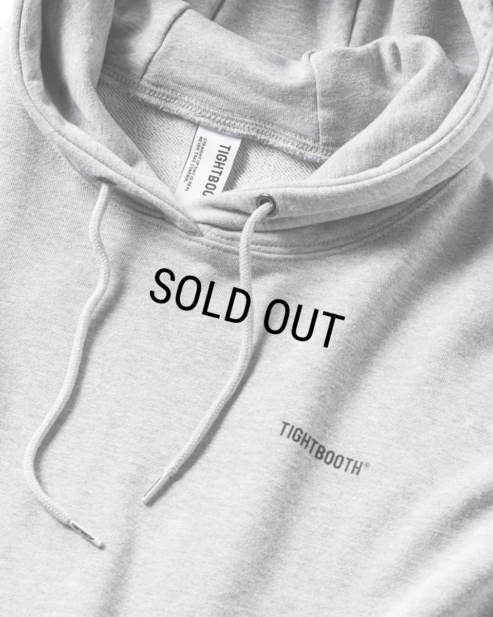 画像3: TIGHTBOOTH/HOODED LOGO SWEAT（Grey）［フーデッドロゴスウェット-25秋冬］ (3)
