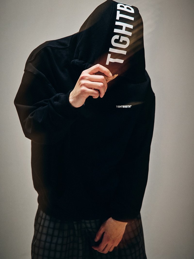 画像3: TIGHTBOOTH/HOODED LOGO SWEAT（Black）［フーデッドロゴスウェット-25秋冬］