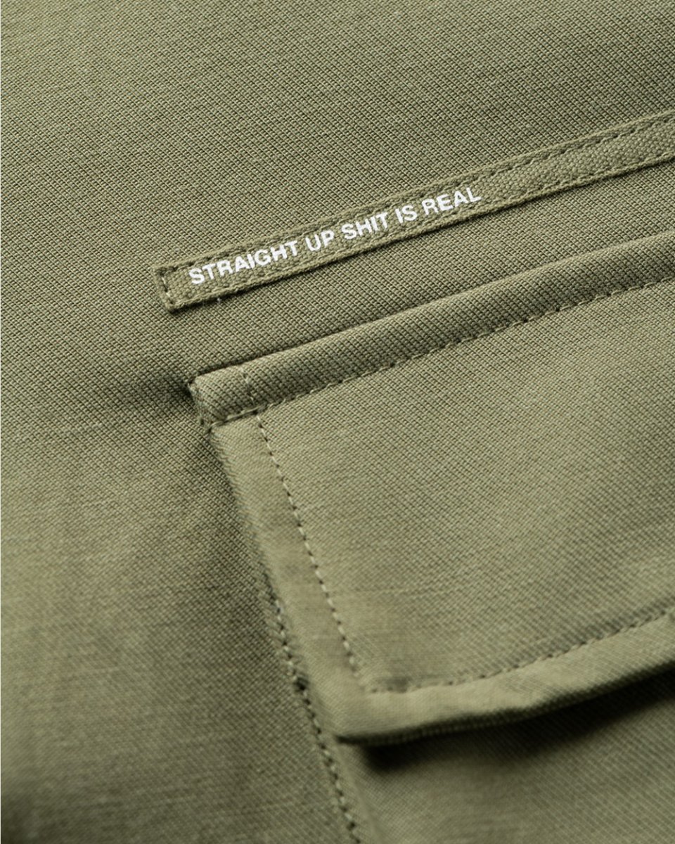 画像5: TIGHTBOOTH/LABEL LOGO BDU SHIRT（Olive）［ラベルロゴBDUシャツ-25秋冬］ (5)