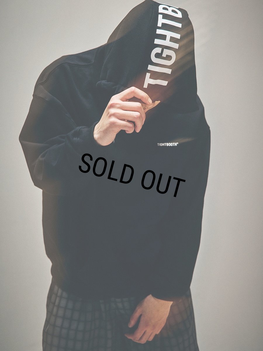 画像3: TIGHTBOOTH/HOODED LOGO SWEAT（Black）［フーデッドロゴスウェット-25秋冬］ (3)