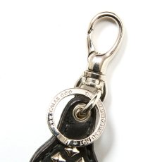 画像2: CALEE/STUDS LEATHER RUGGED KEY RING（BLACK）［スタッズレザーラゲッドキーリング-25秋冬］ (2)