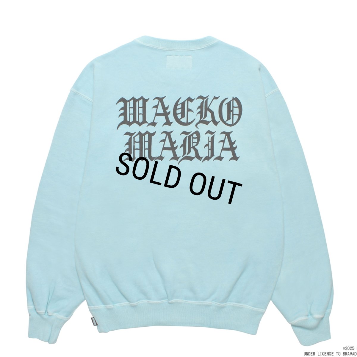 画像2: WACKO MARIA/DEATH ROW RECORDS / GARMENT DYED SWEAT SHIRT（BLUE）［ガーメントダイクルースウェット-25秋冬］ (2)