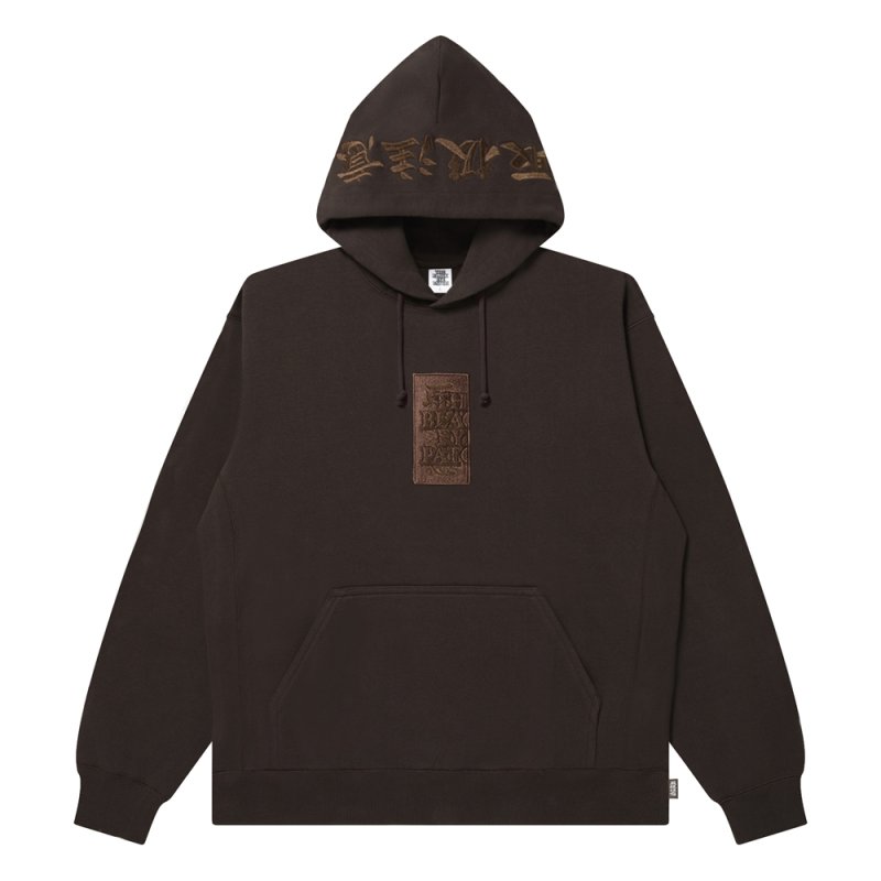 画像1: BlackEyePatch/HWC LABEL HOODIE（DARK BROWN）