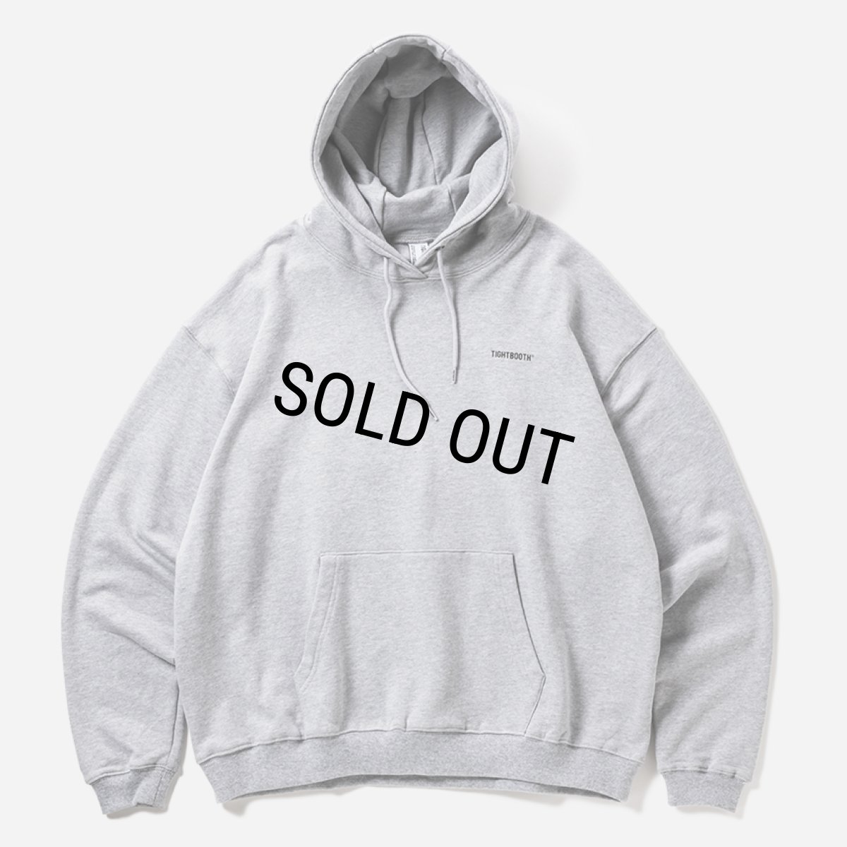 画像1: TIGHTBOOTH/HOODED LOGO SWEAT（Grey）［フーデッドロゴスウェット-25秋冬］ (1)