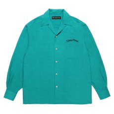 画像1: WACKO MARIA/50'S OPEN COLLAR SHIRT（GREEN）［50'Sオープンカラーシャツ-25秋冬］ (1)