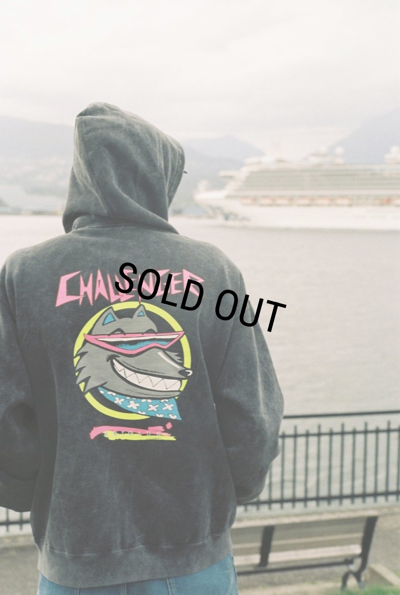 画像7: CHALLENGER/NEON WOLF ZIP HOODIE（BLACK）［ネオンウルフジップフーディー-25秋冬］ (7)