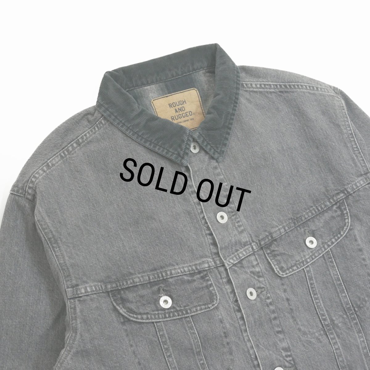 画像3: 【40%OFF】ROUGH AND RUGGED/HEADLIGHT（BLACK）［ユーズド加工デニムJKT-25秋冬］ (3)