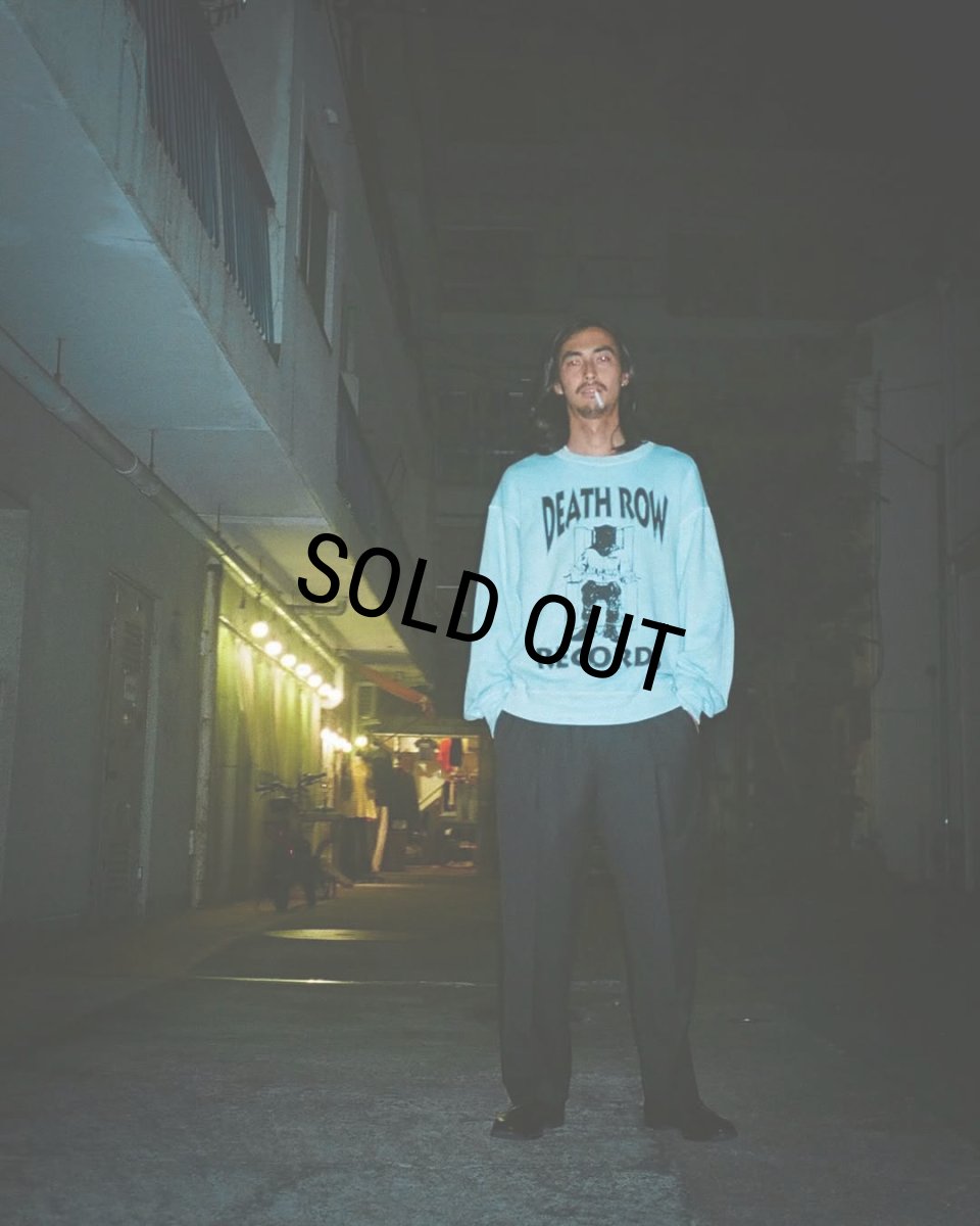 画像3: WACKO MARIA/DEATH ROW RECORDS / GARMENT DYED SWEAT SHIRT（BLUE）［ガーメントダイクルースウェット-25秋冬］ (3)
