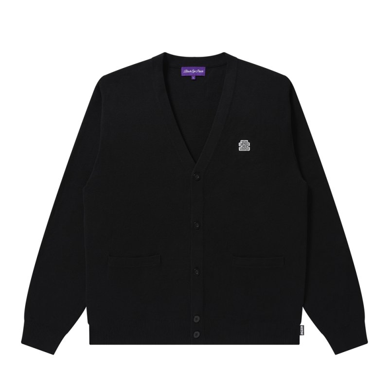 画像1: BlackEyePatch/SMALL OG LABEL CARDIGAN（BLACK）