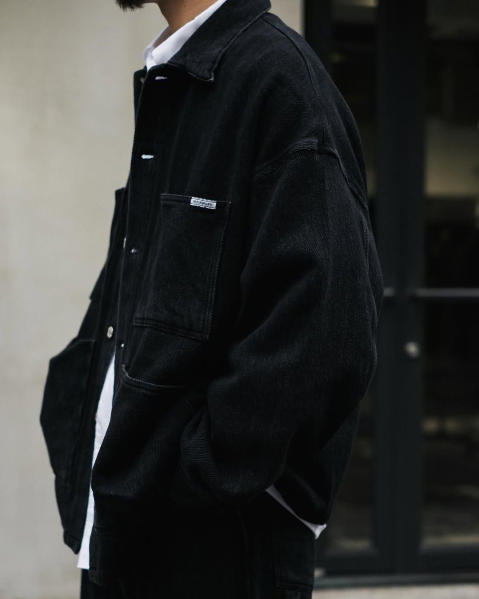 画像5: COOTIE PRODUCTIONS/Sulfur Dyed Exaggerated Twill Coverall（Black）［ツイルカバーオール-25秋冬］ (5)