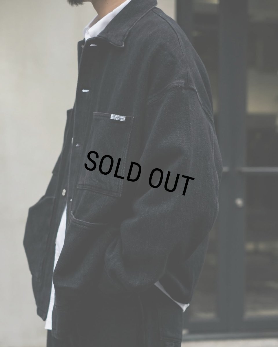 画像5: COOTIE PRODUCTIONS/Sulfur Dyed Exaggerated Twill Coverall（Black）［ツイルカバーオール-25秋冬］ (5)
